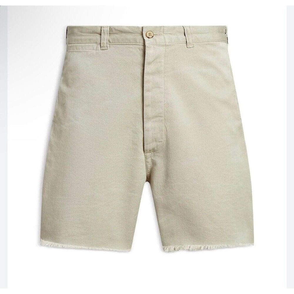 Polo Ralph‎ Lauren Cutoff Frayed Edge Shorts Khaki The Burroughs Chino Size 40 - Picture 11 of 11